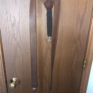 Nocona Brown Leather Suspenders